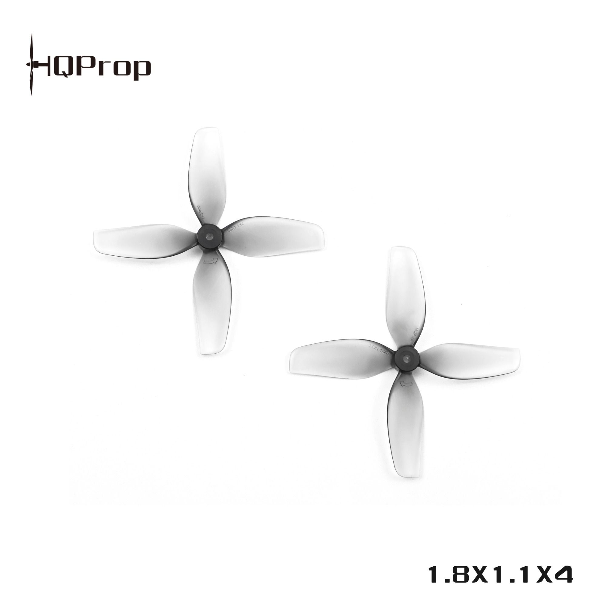 HQProp HQ Ultralight Whoop Prop 1.8X1.1X4(45MM) Grey (2CW+2CCW)-Poly Carbonate-1.5MM Shaft