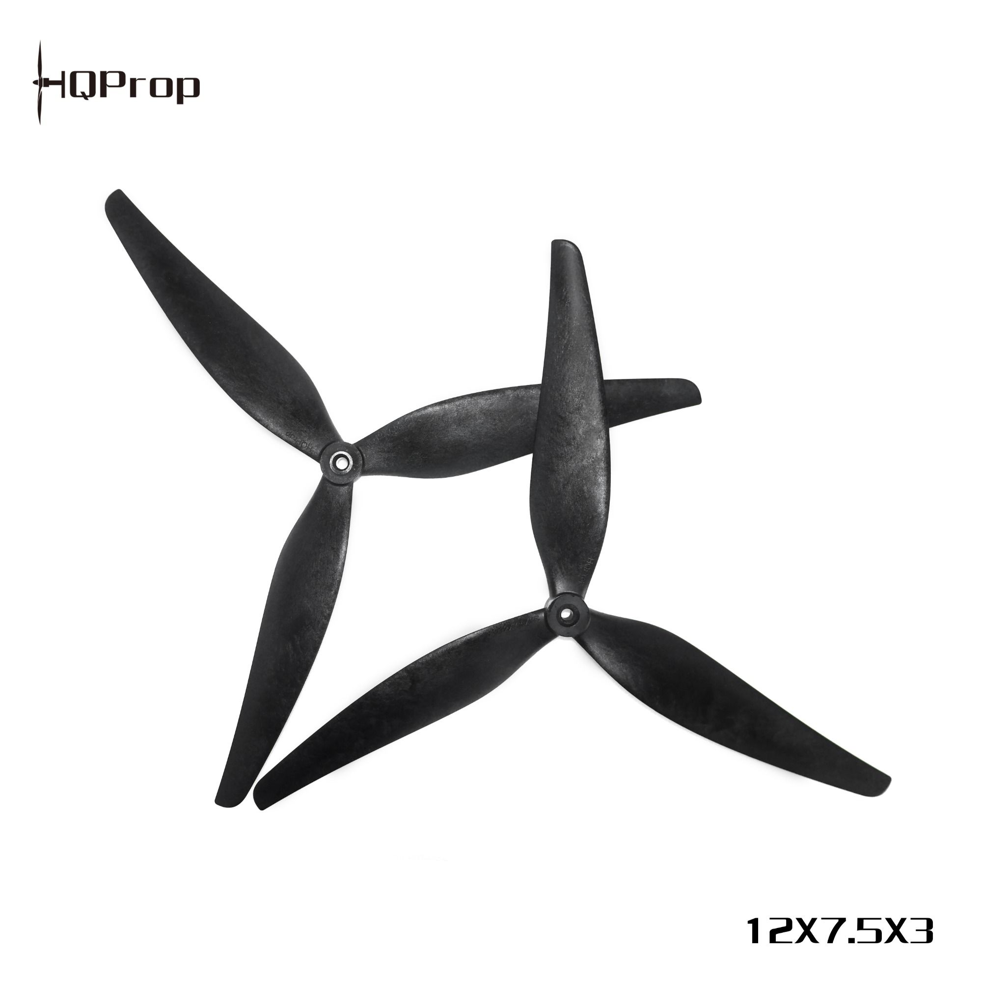 HQProp HQ MacroQuad Prop 12X7.5X3(2CW+2CCW) Black-Glass Fiber Reinforced Nylon