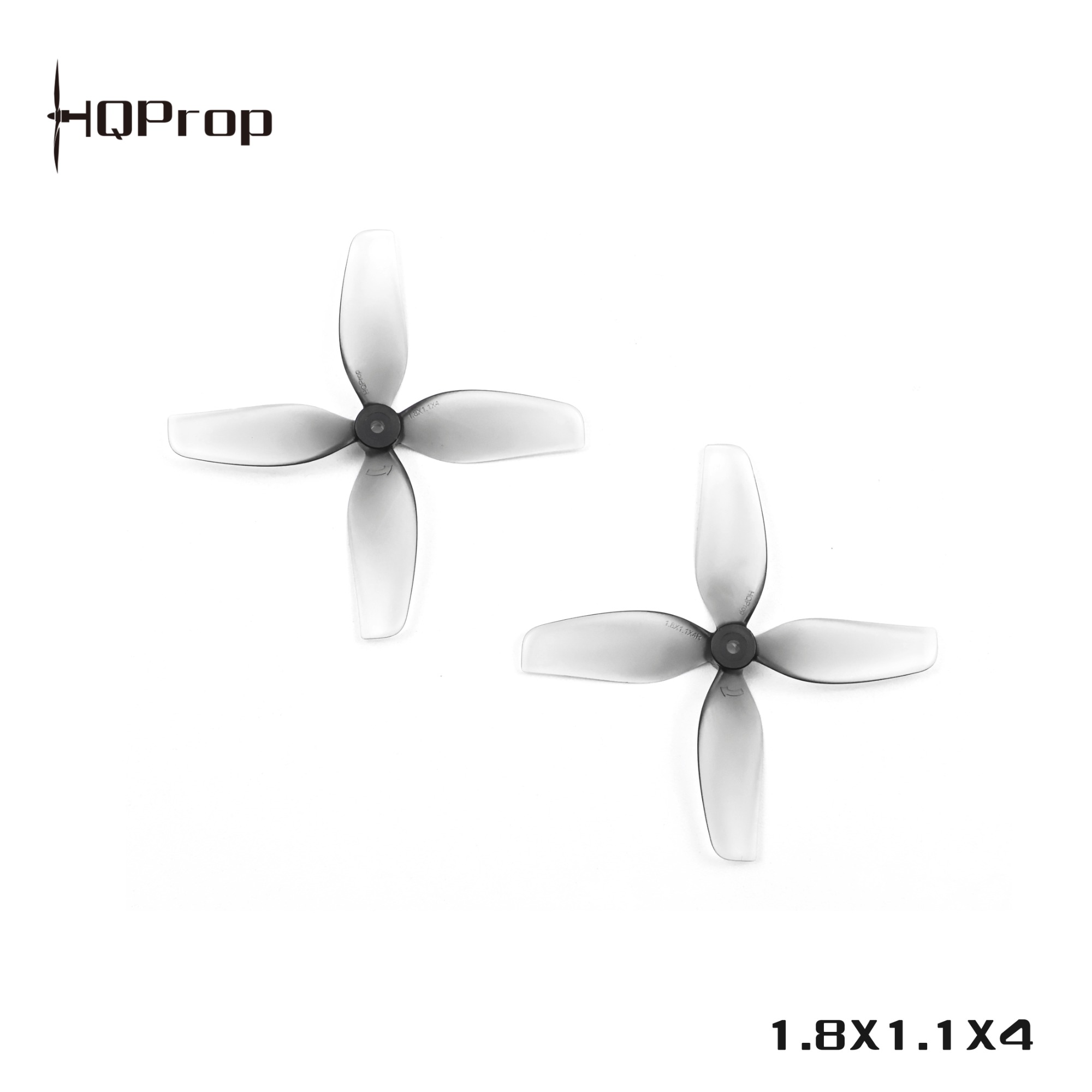 HQProp HQ Ultralight Whoop Prop 1.8X1.1X4(45MM) Grey (2CW+2CCW)-Poly Carbonate-1.5MM Shaft - Image 1