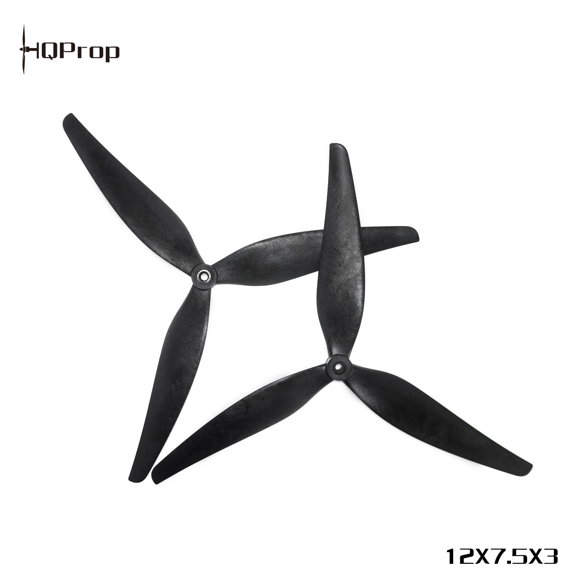 HQProp HQ MacroQuad Prop 12X7.5X3(2CW+2CCW) Black-Glass Fiber Reinforced Nylon - Image 1