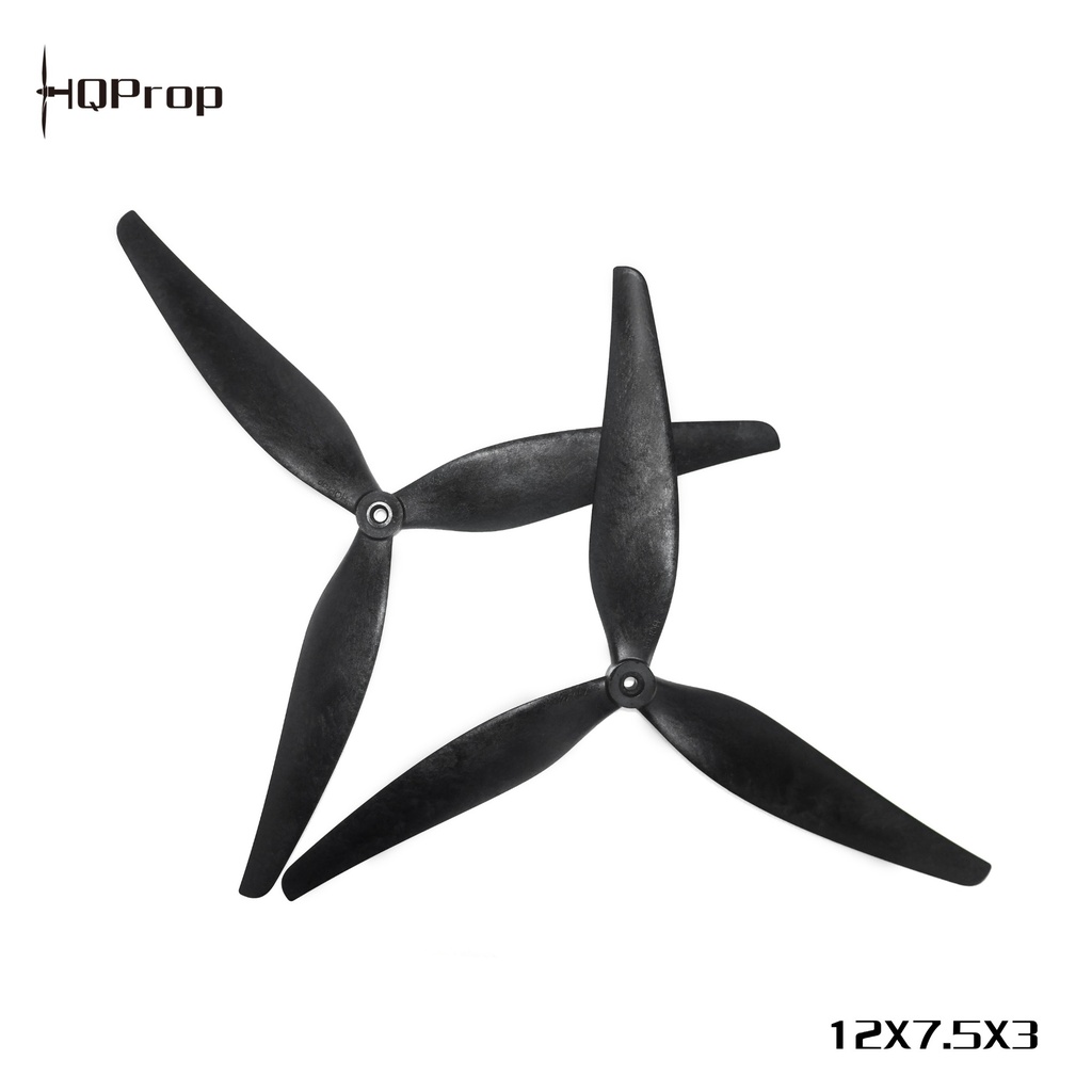 HQProp HQ MacroQuad Prop 12X7.5X3(2CW+2CCW) Black-Glass Fiber Reinforced Nylon