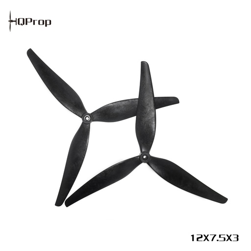 HQProp HQ MacroQuad Prop 12X7.5X3(2CW+2CCW) Black-Glass Fiber Reinforced Nylon